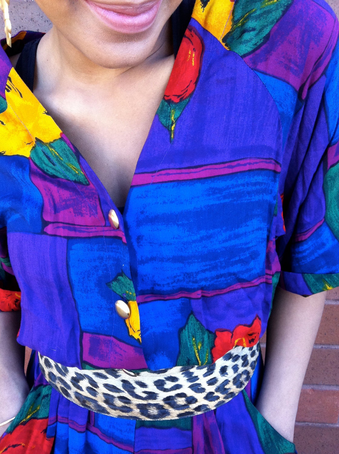 SALE 90's Floral Jumper Onsie Medium