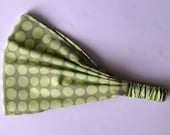 Headband - Amy Butler Sunspots in Olive fabric