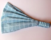 Yoga Headband - Snakeskin in Aqua - Michael Miller fabric