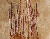 Trace of Falling Leaves / Hand Embroidery on Teabag