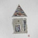 House / Mixed Media Collage on Handmade Paper / Fragments no.15