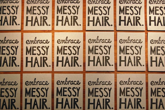 Embrace Messy Hair - Lino Print