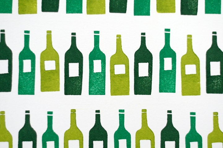Wine Bottles Print