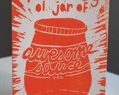 Big Ol Jar of Awesome Sauce Card