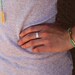 Gold Dipped Bar Bracelet - Coral