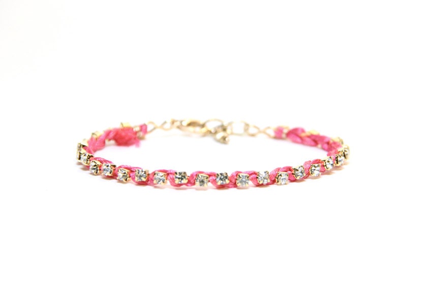 Rhinestone Bracelet - Peony