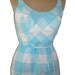 Vintage 1960's 60s gingham cotton swimsuit bathing suit romper playsuit sz. M/L 30"w VLV