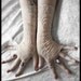 Golden Wheat Lace Fingerless Glove Mittens - Embroidered Nude Beige - Steampunk Wedding Vampire Lolita Fetish Burlesque Romantic Edwardian