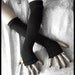 Simplistic Sara Arm Warmers - Soft Black Cotton - Light Gothic Tribal Bellydance Yoga Chic Goth Classic Lolita Vampire Cycling Emo Unisex