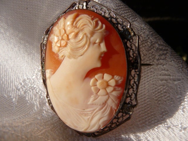 Vintage Cameo sterling silver frame