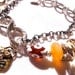 OOAK crafted charm bracelet SUNSHINE and SILVER