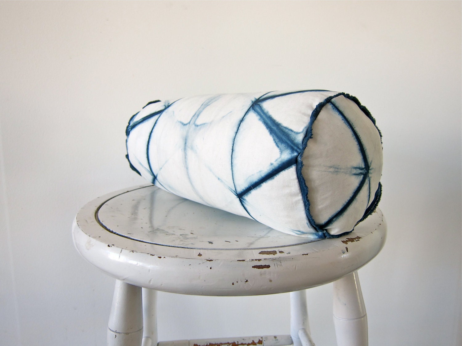 Bolster : Plant Dyed Shibori Indigo Pillow