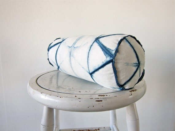 Bolster : Plant Dyed Shibori Indigo Pillow