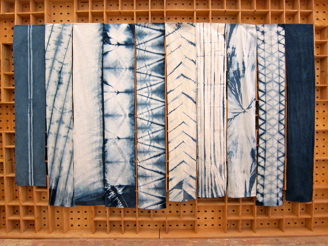 Indigo Dyed Cotton Scarf : Isis
