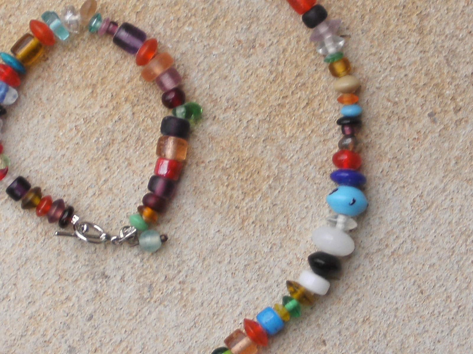 On the side of a rainbow Necklace and Bracelet set