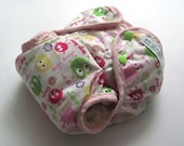Pink Lemonade Ooga Booga One Size Pocket Diaper with Organic Bamboo Velour Inner