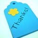 SALE 50% off - Thanks Tags in Bright Blue - set of 15 - HANDMADE by the KIDS
