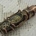 Reserved listing for Artifaxx. Steampunk USB flash drive with glowing interior and three glass windows. 8 GIG. Copper, brass and glass. Waterproof.