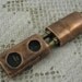 Steampunk USB flash drive with glowing interior and two glass windows. Fluid filled 8 GIG. Copper, brass and glass. Waterproof.