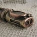 Steampunk USB flash drive with glowing glass windows. 16 GIG. Copper, brass, watch parts and glass. Waterproof.