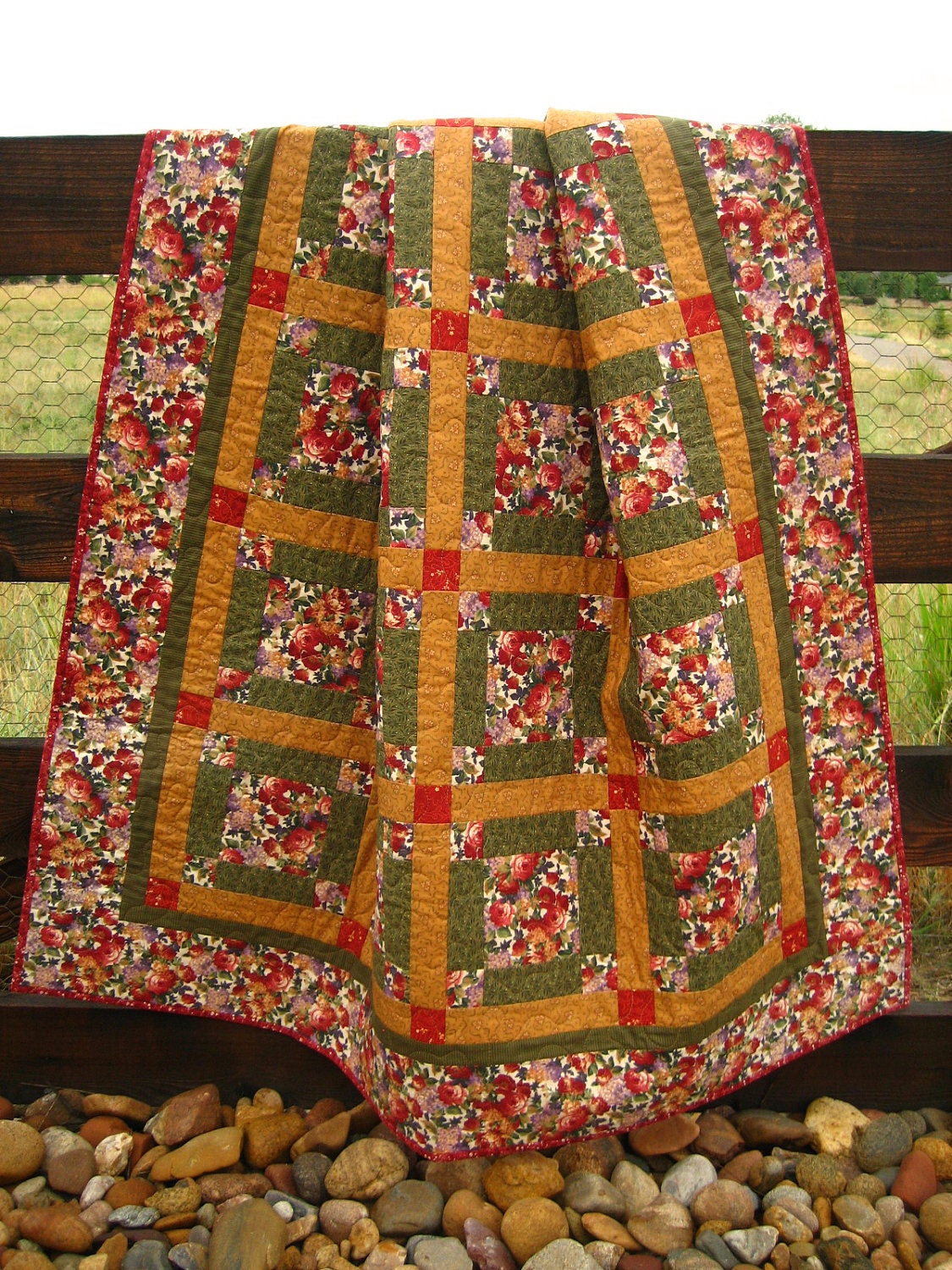 Garden Blooms Patchwork Quilt, Quilts