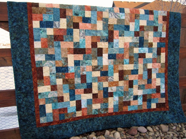 Handmade Batik Quilt Mosaic