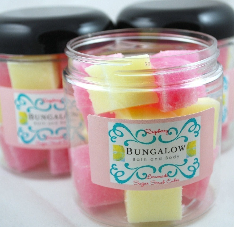 Raspberry Lemonade Sugar Scrub Cubes - 8oz Jar