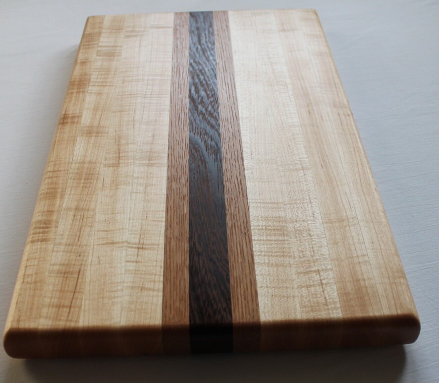 Maple, White Oak and Panga Panga Wood Cutting Board