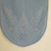 Vintage Embroidered Dresser Scarf Runner Blue