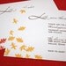 Fall Wedding Invitations, Place Cards, Menu Cards in Falling Leaf design