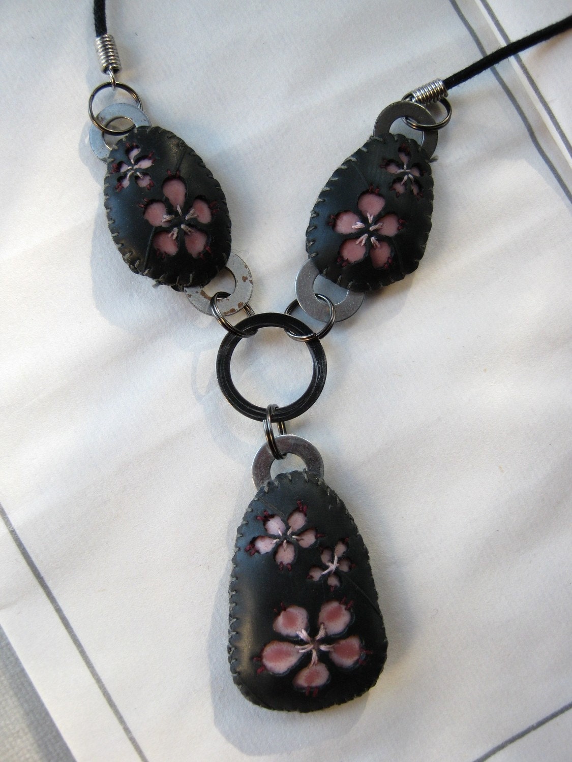 custom necklace and earring set commissioned by a client