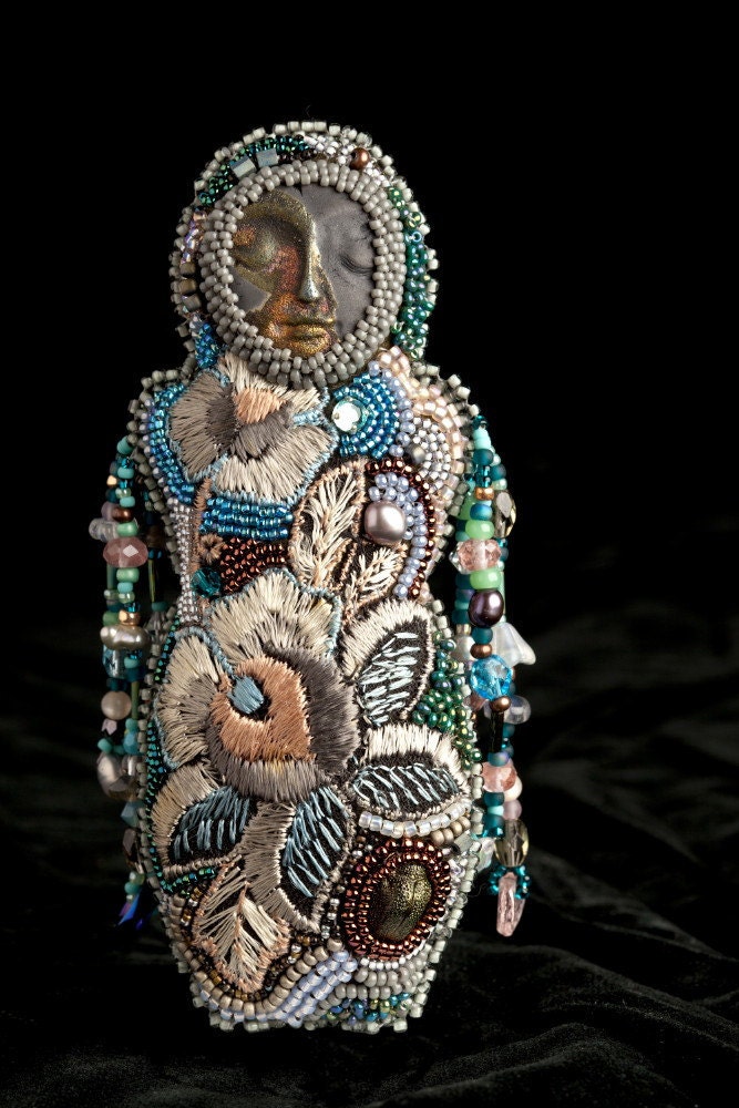 Alma bead embroidered doll by kittyj on Etsy
