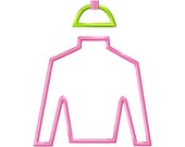 Jockey Silk Applique Machine Embroidery Design INSTANT DOWNLOAD