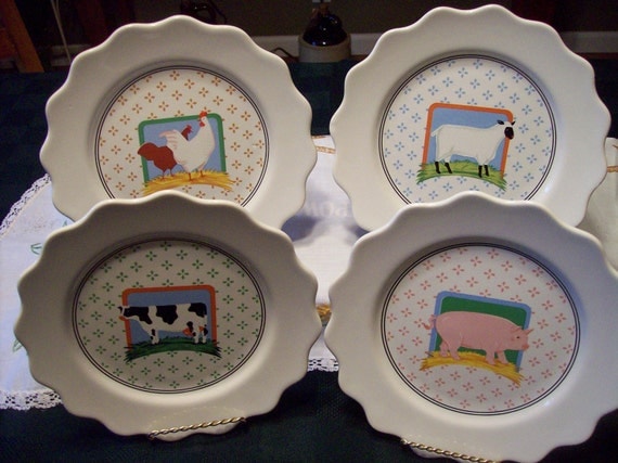 Vintage Vandor Country Farm Plates by Irishcolleen01 on Etsy