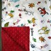 Baby Blanket - Dr. Seuss Flannel and Bright Red Dimple Minky