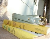 1960s Skinny Belt- Sea-foam Green-33-36 inch waist.