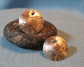 Hammered Silver Disc Earring Big Round Button Earring Sterling Silver Post Earring Oxidized Vintage Style Earring 1950 1960 JJDLJewelryArt