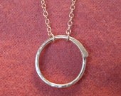 Charm Holder Necklace Circle of Life 14k Gold Fill Small Round JJDLJewelryArt