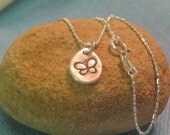 Butterfly Charm Necklace Fine Silver Tiny Freeform Sterling Chain JJDLJewelryArt