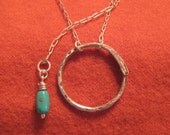 Charm Holder Circle of Life Necklace Sterling Silver 7/8" Keepsake JJDLJewelryArt