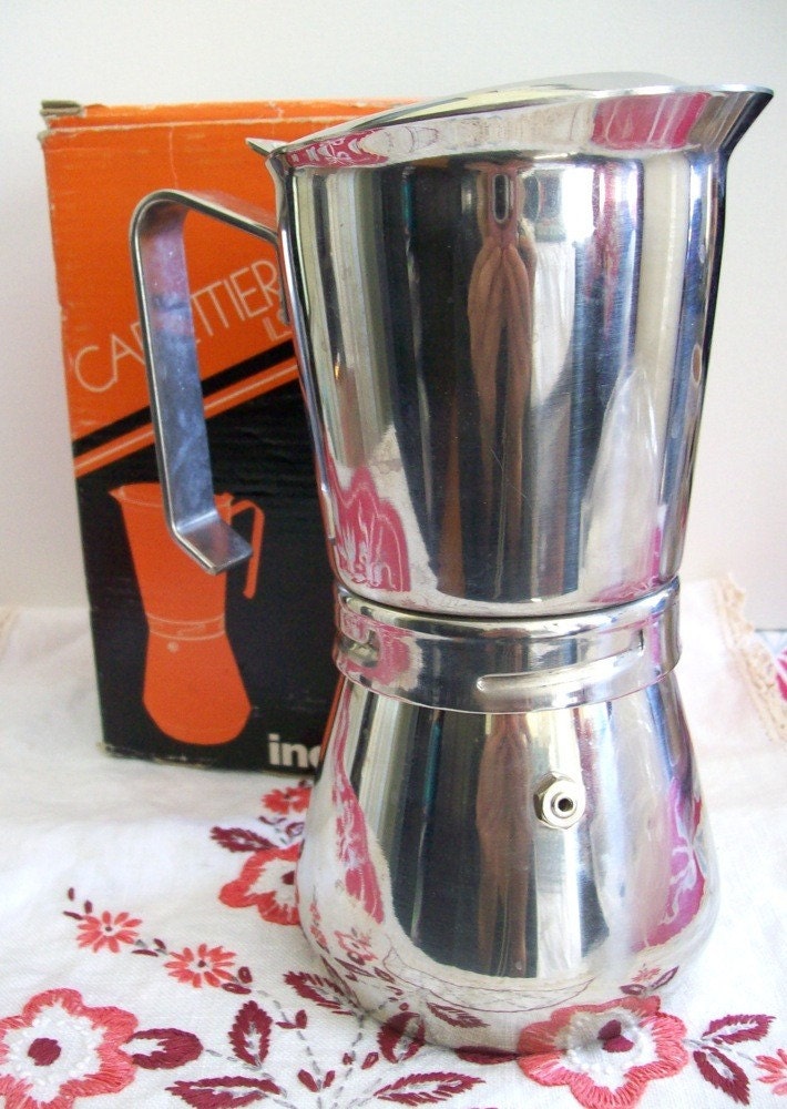 Vintage Italian Espresso Pot ILSA by folkcity on Etsy