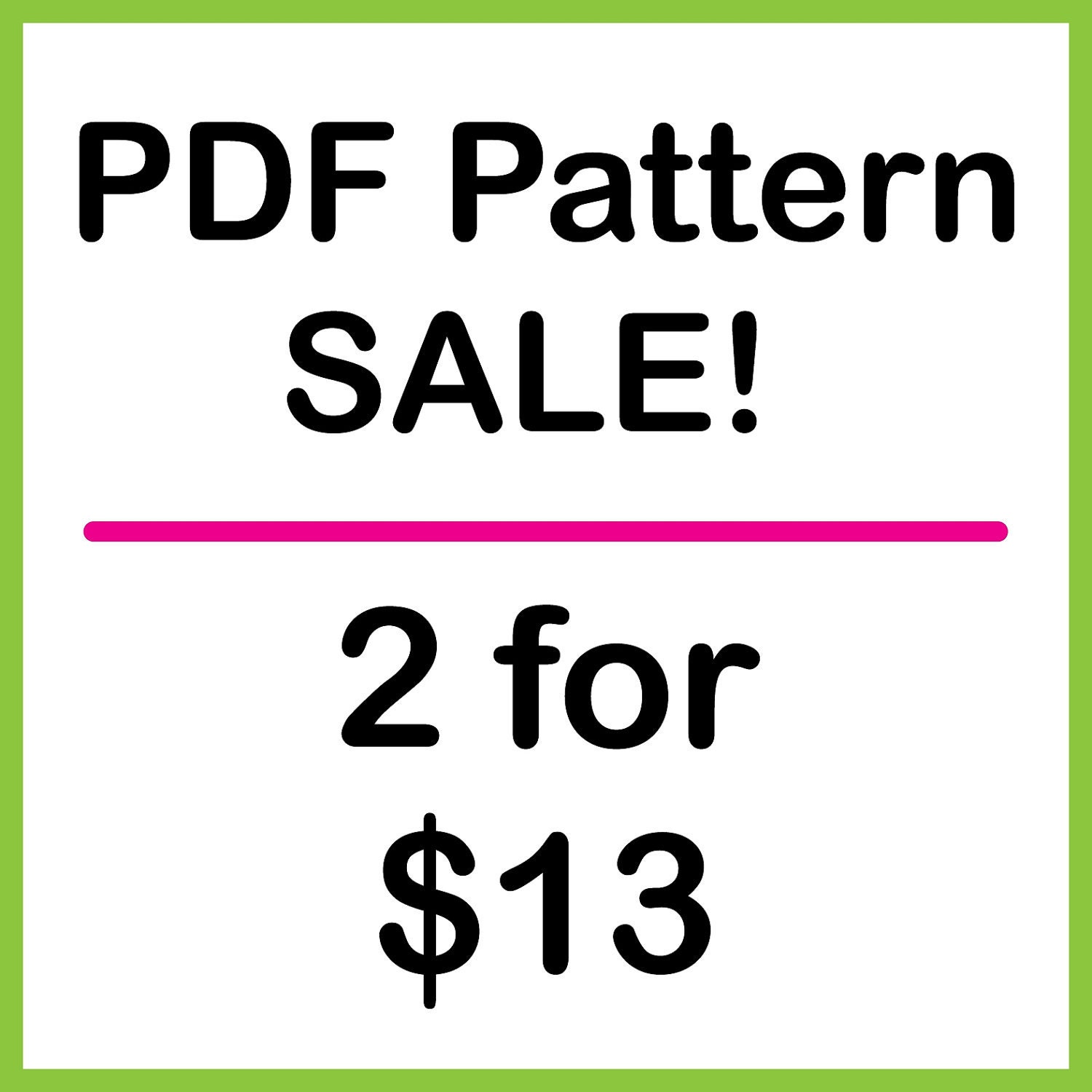 PATTERN SALE - Pick any 2