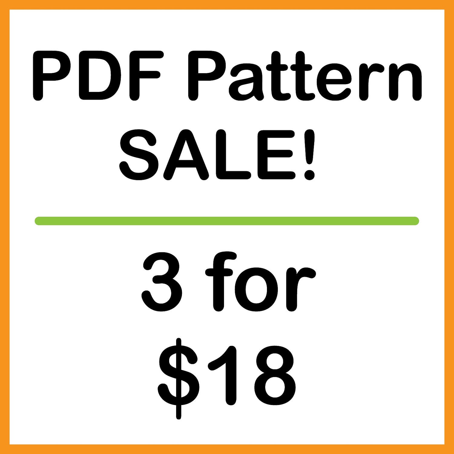 PATTERN SALE - Pick any 3