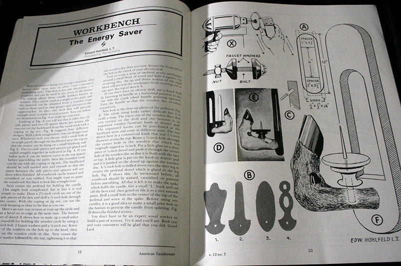 SALE - Vintage American Taxidermist Magazine - Vol. 12, No. 2, July-Aug 1978 - Taxidermy, How-To