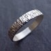Textured Silver Woodgrain Ring, Sterling Silver RIng, Hammered Silver, Silver Jewelry