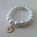 2 Flower girl gift initial bracelets, weddings, flower girl jewelry
