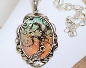 Modern Tree Necklace - Silver Pendant - Wearable Art with Silver Chain