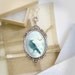 Raven Moon Necklace - Silver Pendant - Call of the Moon - Wearable Art with Silver Chain
