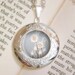 Silver Dandelion Locket Necklace - Silver Locket - Perennial Moment (silver) - Wearable Art with Silver Chain