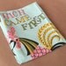 Vintage 60's Dish Towel, Cute Retro Graphic, Aqua, Pink, Olive Green, White, Black, Kitschy, Funny
